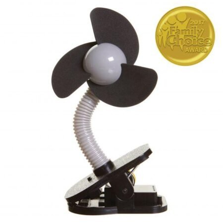 Grey/Black Stroller Clip on Fan @ Little'Uns Retail Ltd