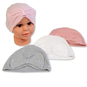 Newborn Baby Hat with Bow @ Little'Uns Retail Ltd