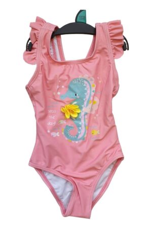 Girls Pink Swimming Costume
