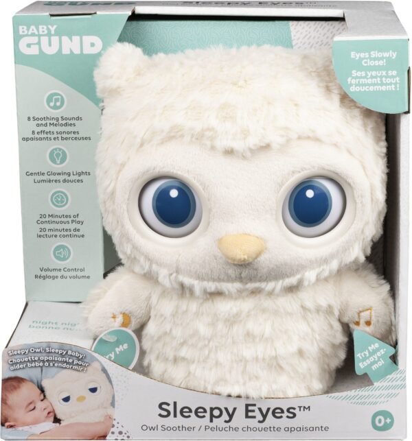 Gund Sleepy Eyes Owl Soother @ Little'Uns Retail Ltd