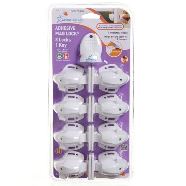 Dreambaby Adhesive Mag Lock 8 Locks & 1 Key @ Little'Uns Retail Ltd