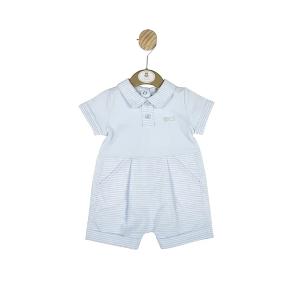 Mintini Romper – Blue Stripe @ Little'Uns Retail Ltd