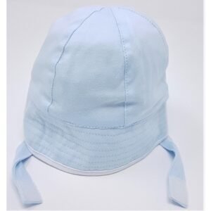Blue Jersey Plain Beanie Hat with Chin Strap @ Little'Uns Retail Ltd