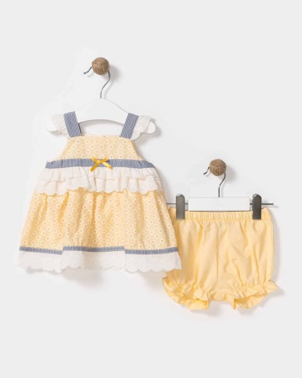 Baby Girls Floral Spanish Lace Dress & Panties Set @ Little'Uns Retail Ltd