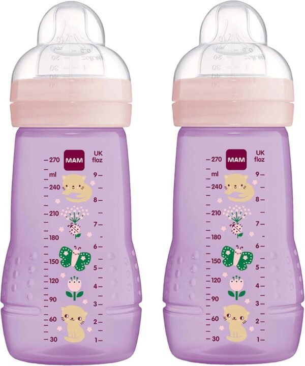 Mam Bottles Easy Active 270ml-purple- 2m+ 2pk