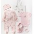 Baby Girls 6Pc Mesh Bag Gift Set-Bunny