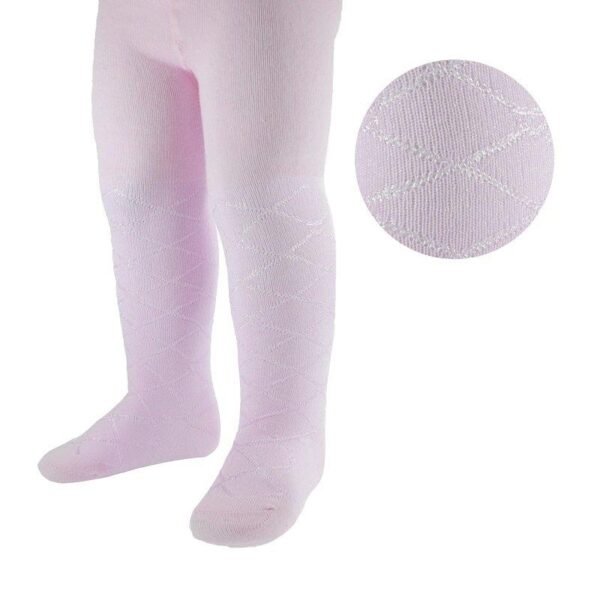 Pink Diamond Patterned Baby Tights @ Little'Uns Retail Ltd