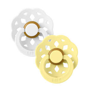 BIBS Boheme 2 PACK White/Sunshine @ Little'Uns Retail Ltd