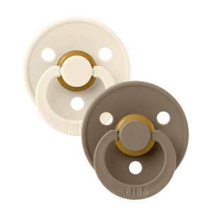 BIBS Colour 2 Pack Ivory/Dark Oak @ Little'Uns Retail Ltd