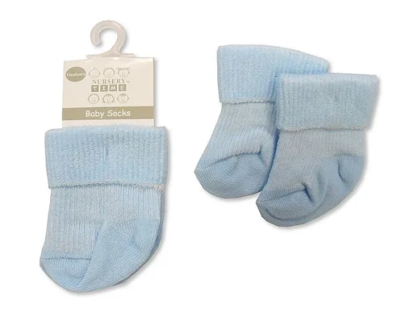Baby Roll Over Socks – Blue @ Little'Uns Retail Ltd