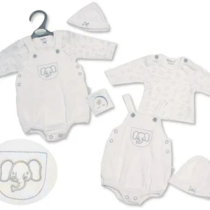 Premature Baby 2pcs Romper Set with Hat – Elephant @ Little'Uns Retail Ltd
