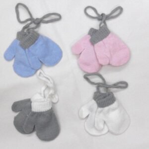 Baby/Infant Winter Mittens With Connected String @ Little'Uns Retail Ltd