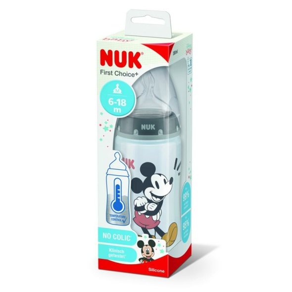 Nuk First Choice Disney Temperature Control Bottle Grey 300ml