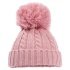 Dusty Pink Winter Pom Pom Hat @ Little'Uns Retail Ltd