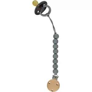 Nibbling Spiral Soother Clip – Dark Grey @ Little'Uns Retail Ltd