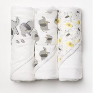 Elephant 3Pk Baby Hooded Towels @ Little'Uns Retail Ltd