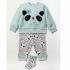 Baby Girls Quilted 3pc Panda Outfit