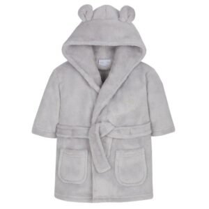 Baby Hooded Dressing Gown-grey