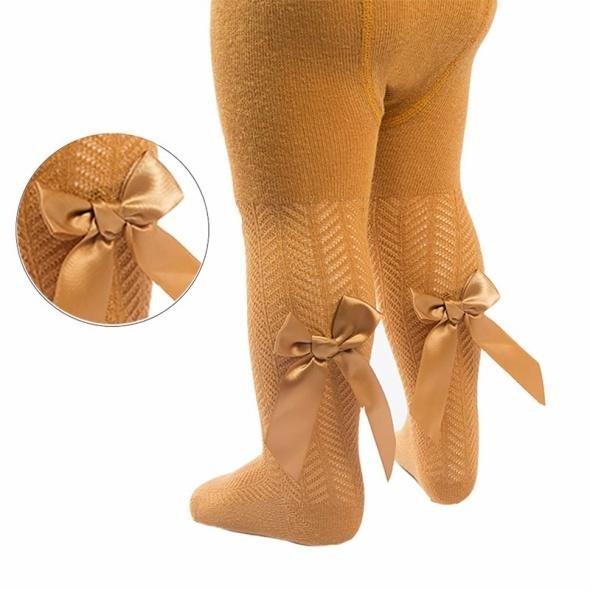 Beige Baby Tights With Bow (copy)