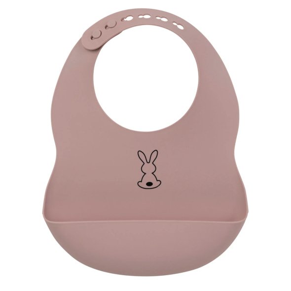 Nattou Silicone Bib – Dusky Pink