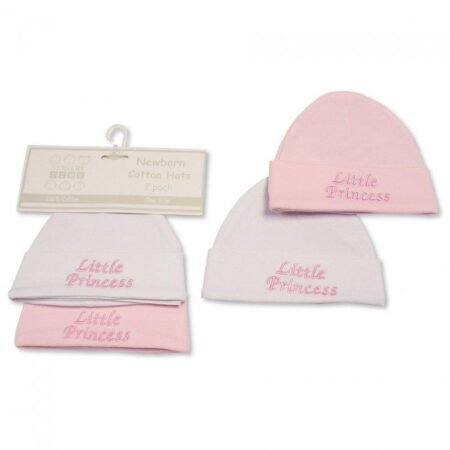 Cotton 2pk Baby Hats-princess