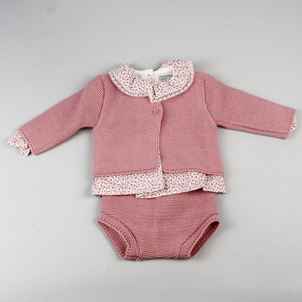 Sadie 3pc Knitted Dusky Pink Set