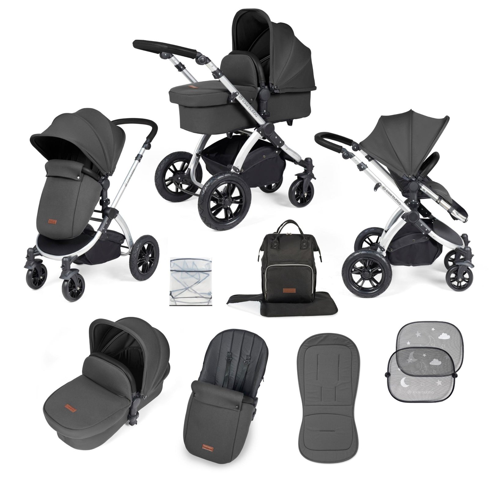 Ickle Bubba Cosmo i-Size Travel System With Stratus Car Seat and