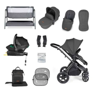 Icklebubba Stomp Luxe - Charcoal Grey-free Bubba And Me Crib With Stratus Bundle