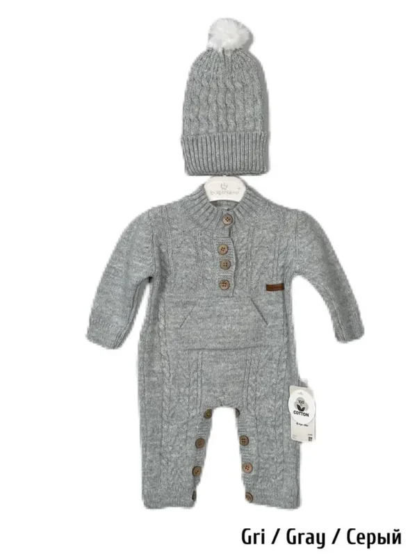 Baby Boys Elegant All In One Buttoned Knitted Spanish Romper