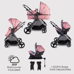 Push Me Pace 3 In 1 Travel System With Infant Carrier – Blush