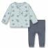 Baby Boys Ribbed Space Print Top And Legging Set