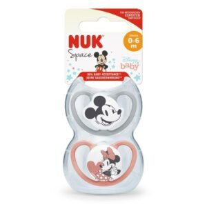 Nuk Disney Space Soothers 0-6m Rose 2pk