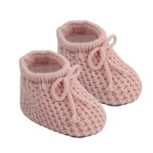 Dusky Pink Baby Acylic Bootees