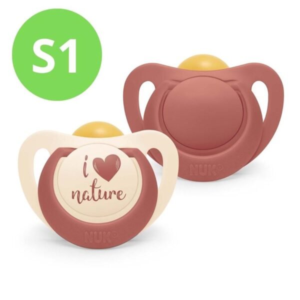 Nuk For Nature Latex Soother 0-6m Rose 2pk