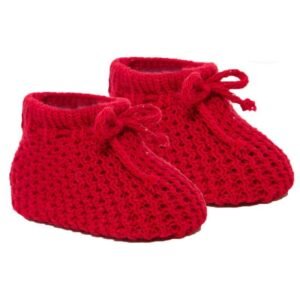 Red Acrylic Baby Bootees