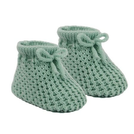 Sage Acrylic Baby Bootees