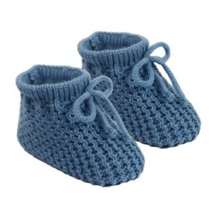 Steel Blue Acrylic Baby Bootees