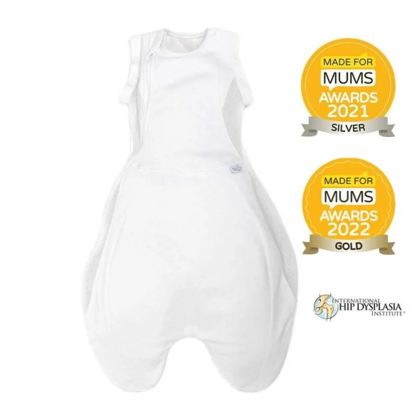 2.5 Tog Swaddle To Sleep Bag – Soft White 0-4m