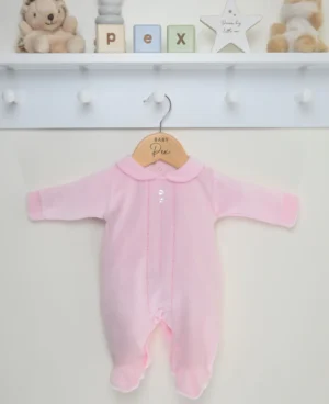 Pex Classic Velour Sleepsuit-pink