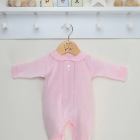 Pex Classic Velour Sleepsuit-pink