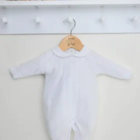 Pex Classic Velour Sleepsuit-white