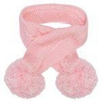Dusky Pink Cable Knit Scarf With Pom Poms (copy)