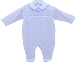 Pex Beattie Sleepsuit White-blue