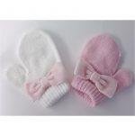 Infant Mittens With Bow