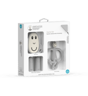Matchstick Monkey Teething Starter Set Cool Grey