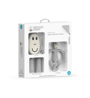 Matchstick Monkey Teething Starter Set Cool Grey