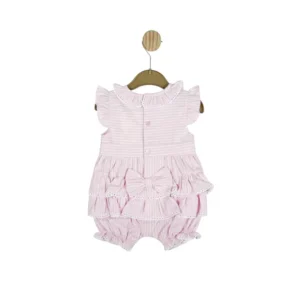 Mintini Striped Pink Romper