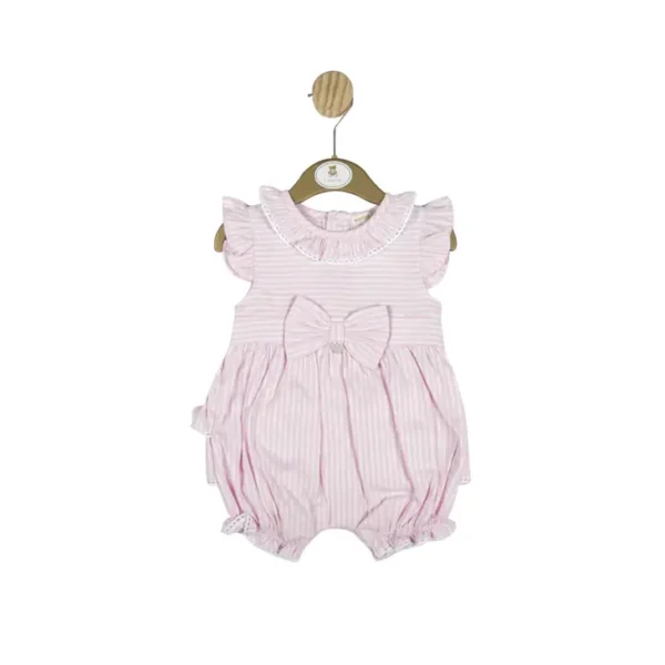 Mintini Striped Pink Romper