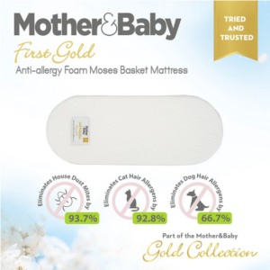 Mother&baby First Gold Anti-allergy Foam Moses Basket Small 66 X 28cm