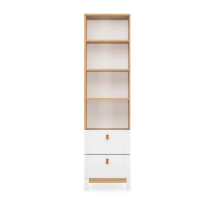 Rafi Bookcase – Oak & White